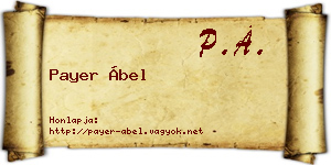 Payer Ábel névjegykártya