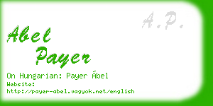 abel payer business card